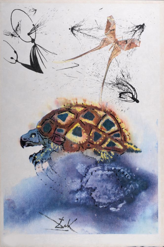 Heliograbado Dali - The Mock Turtle's Story, 1969