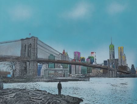 Serigrafía Walker - The Morning After – Brooklyn Bridge