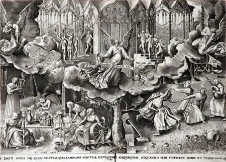 Aguafuerte Brueghel - The Parable of the Wise & Foolish Virgins