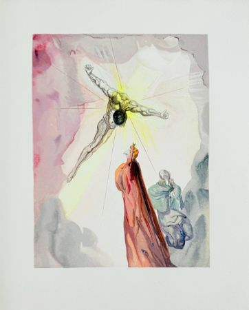 Grabado En Madera Dali - The Paradise, Canto 14 - Apparition du Christ