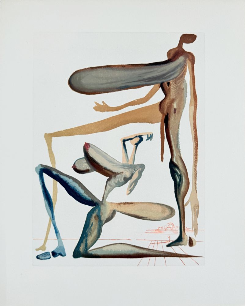 Grabado En Madera Dali - The Purgatory, Canto 22 - Prodigality