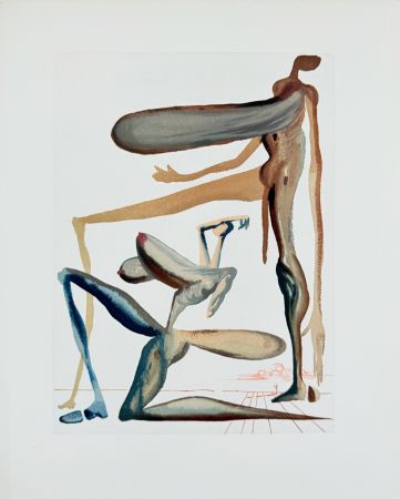 Grabado En Madera Dali - The Purgatory, Canto 22 - Prodigality