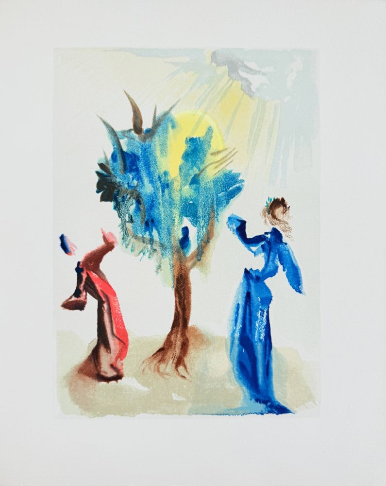 Grabado En Madera Dali - The Purgatory, Canto 24 - The Tree of Penitence