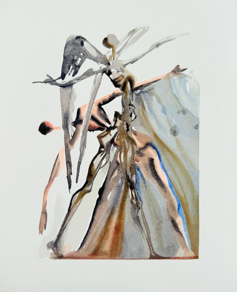 Grabado En Madera Dali - The Purgatory, Canto 4 - The Negligent Ones