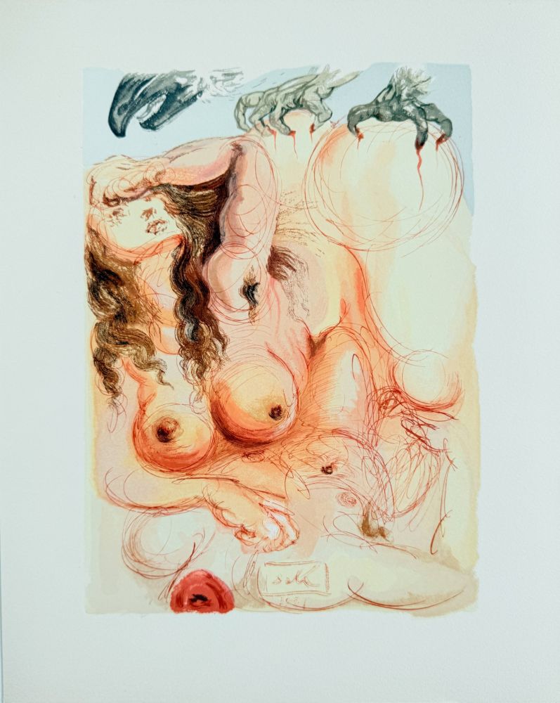 Grabado En Madera Dali - The Purgatory, Canto 9 - The Dream