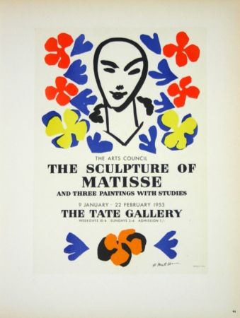 Litografía Matisse - The Sculpture of Matisse  Tate Galerie 1953