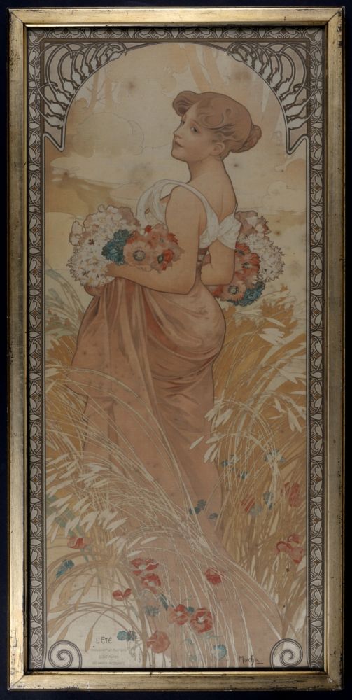 Litografía Mucha - The Seasons : Summer, 1900