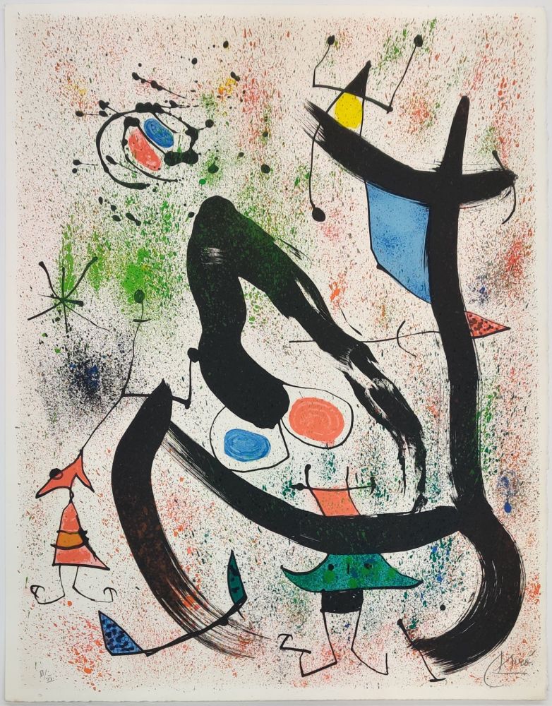 Litografía Miró - THE SEERS IV (LES VOYANTS)