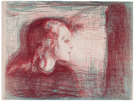 Litografía Munch - The sick child (Second Version)