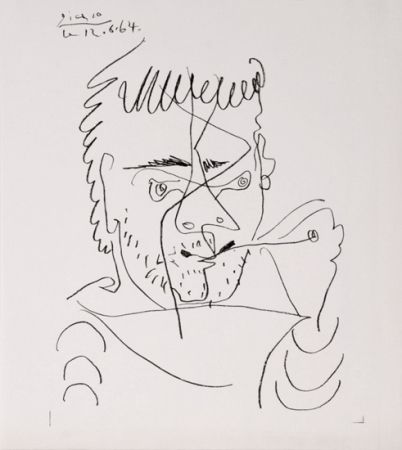 Litografía Picasso - The Smoker, Daniel Henri Kahnweiler