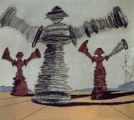 Aguafuerte Y Aguatinta Dali - The Spinning Man