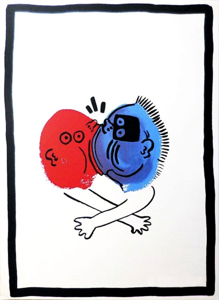 Serigrafía Haring - The Story of Red and Blue XIX
