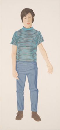 Aguatinta Katz - The Striped Shirt