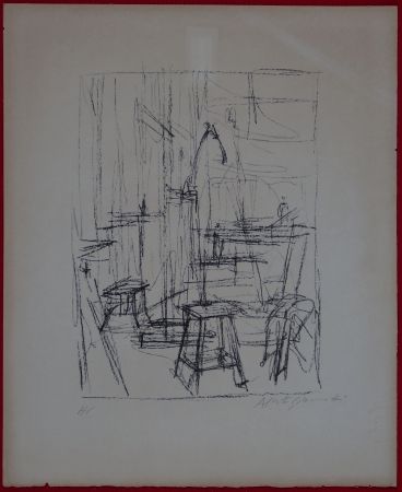 Litografía Giacometti - The Studio with Head of Horse (II)