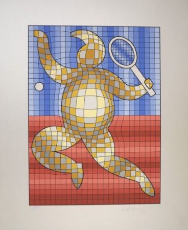 Múltiple Vasarely - The Tennis Player