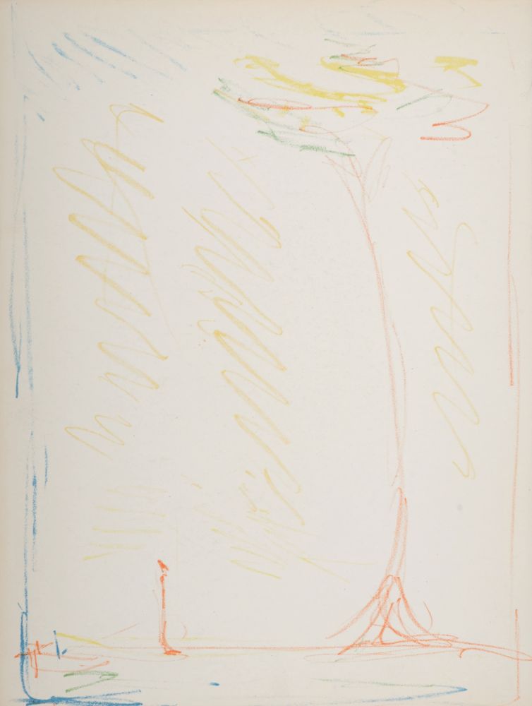 Litografía Giacometti - The Tree, 1952