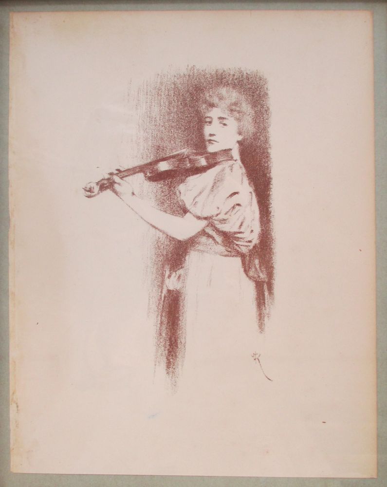 Litografía Khnopff - The Violinist