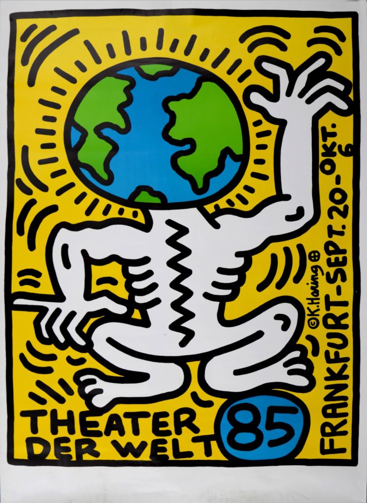 Serigrafía Haring - Theater der Welt, 1985