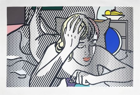Serigrafía Lichtenstein - Thinking Nude