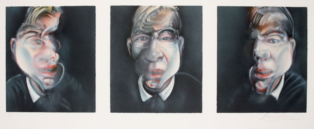 Litografía Bacon - Three studies for a Self-portrait, 1981