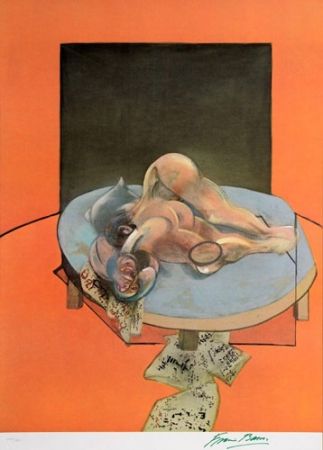 Litografía Bacon - Three studies of the human body 1977-1980 (centre panel)