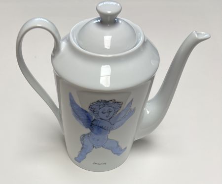 Cerámica Corneille - Théière L'Ange d'après Rubens, en porcelaine de Limoges