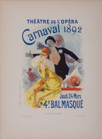 Litografía Cheret - Théâtre de l'Opéra : Carnaval 1892, 1896