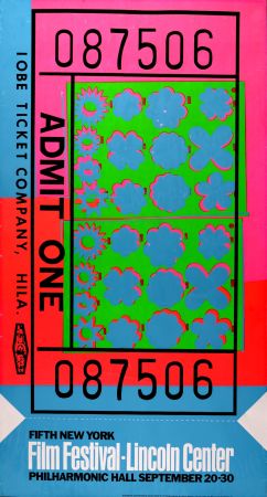Serigrafía Warhol - Ticket for Lincoln Center, 1967