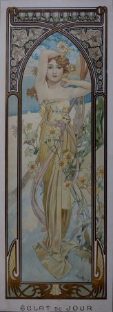 Litografía Mucha - Times of the Day : Eclat du jour, 1899