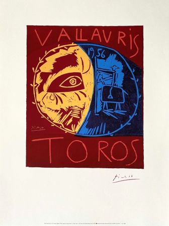 Cartel Picasso - Toros en Vallauris