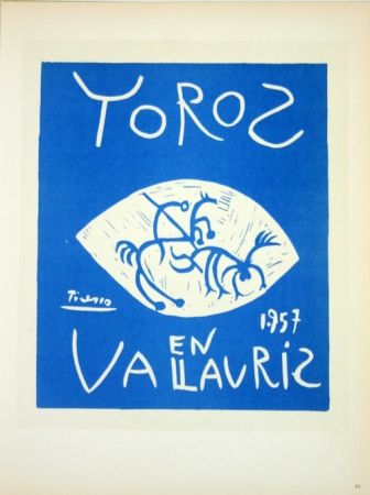 Litografía Picasso - Toros en Vallauris 