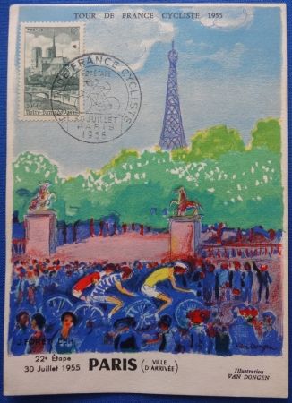 Litografía Van Dongen - Tour de France 1955