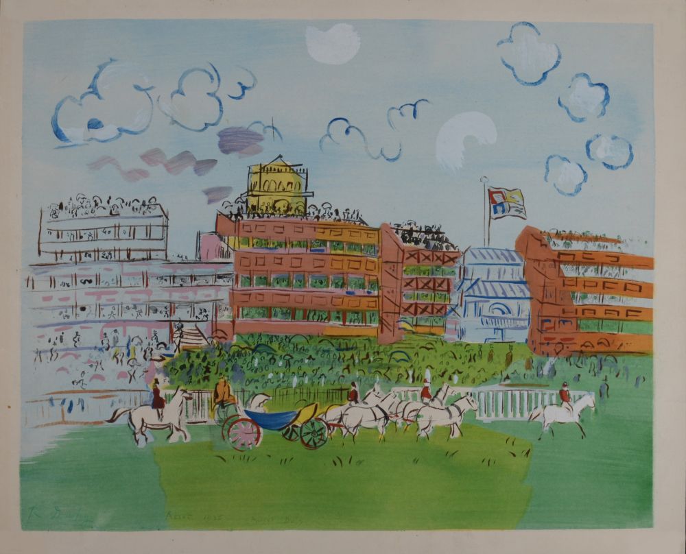 Litografía Dufy - Track at Ascot, c. 1952