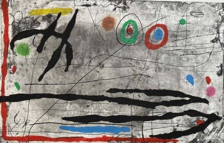 Aguafuerte Miró - Tracé sur la paroi