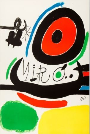 Litografía Miró - Tres libres 