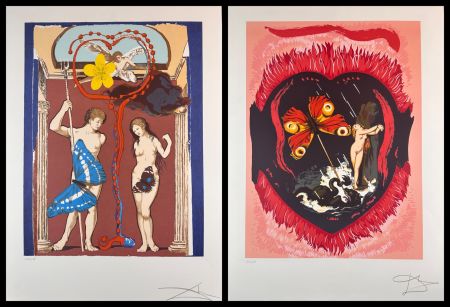 Litografía Dali - Triumph of Love Suite with Original Portfolio Case