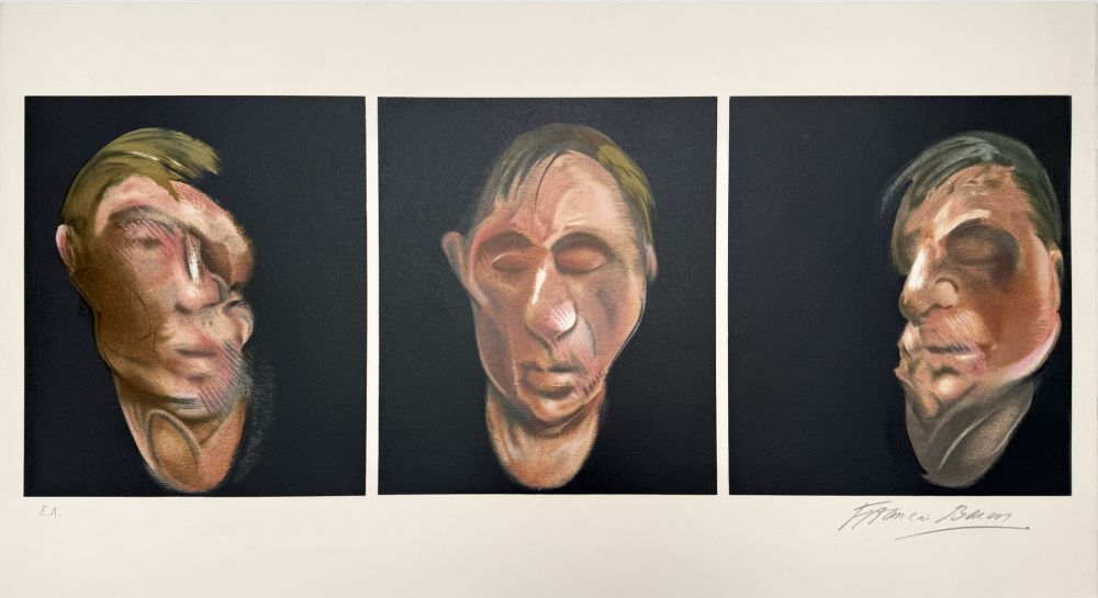 Litografía Bacon - Trois études pour un autoportrait