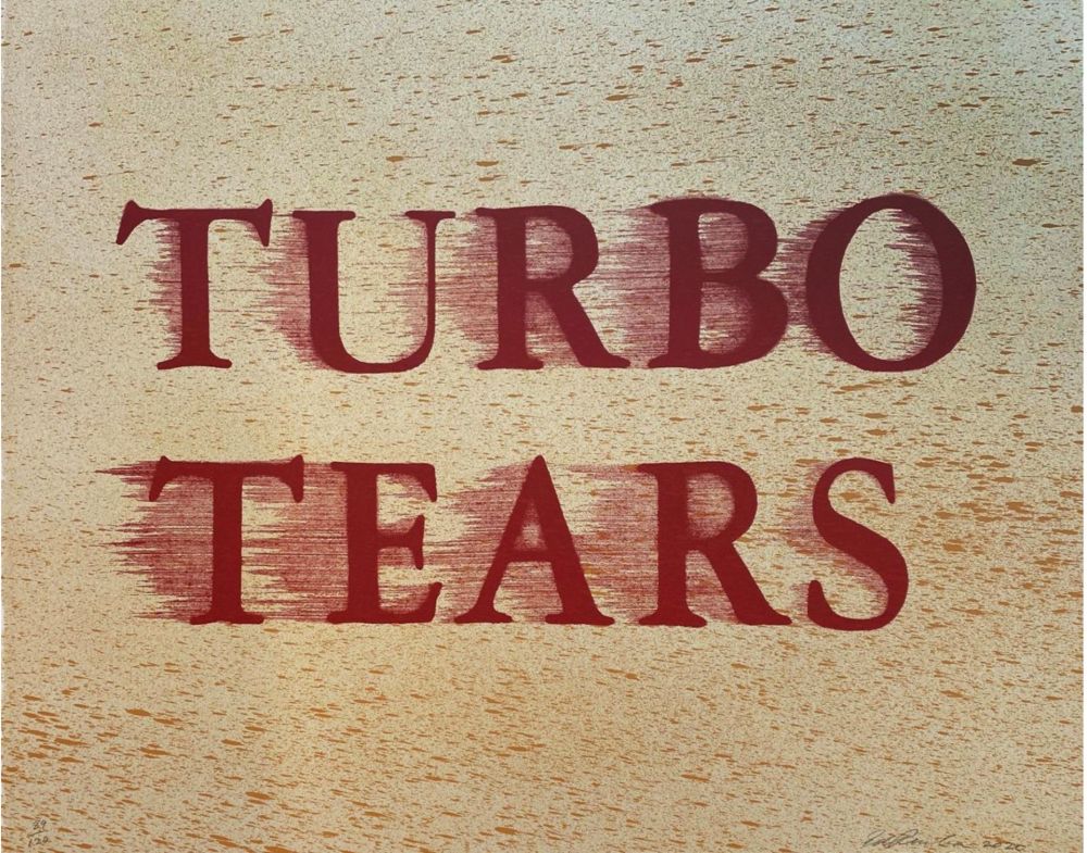 Litografía Ruscha - Turbo Tears