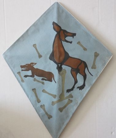 Serigrafía Toledo - Two dog kite I