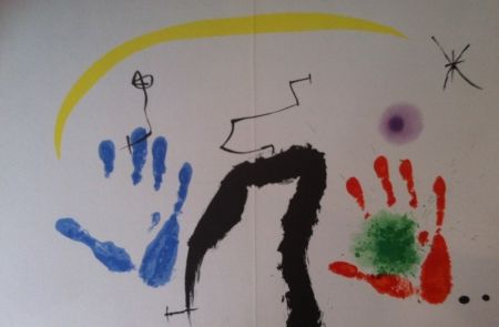 Litografía Miró - Two hands