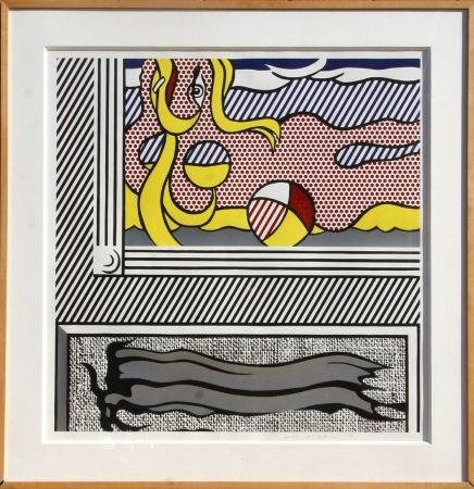 Grabado En Madera Lichtenstein - Two Paintings: Beach Ball 