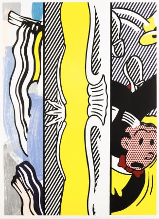 Grabado En Madera Lichtenstein - Two Paintings (Dagwood)