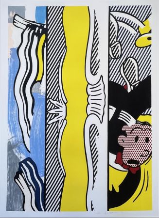 Grabado En Madera Lichtenstein - Two Paintings: Dagwood from the Paintings Series