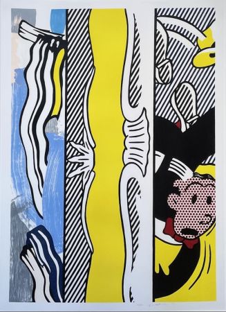Grabado En Madera Lichtenstein - Two Paintings: Dagwood from the Paintings series