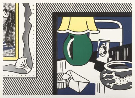 Múltiple Lichtenstein - Two Paintings: Green Lamp, from Painting Series