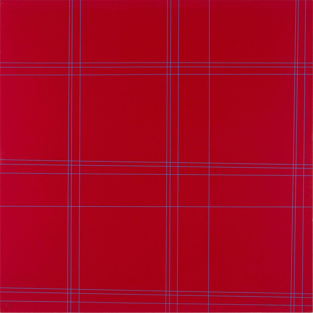 Litografía Morellet - TWO PATTERNS OF PERPENDICULAR LINES - EXACTA FROM CONSTRUCTIVISM TO SYSTEMATIC ART 1918-1985