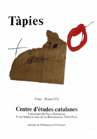 Cartel Tàpies - TÀPIES 78. Affiche pour une exposition à La Sorbonne, Paris.