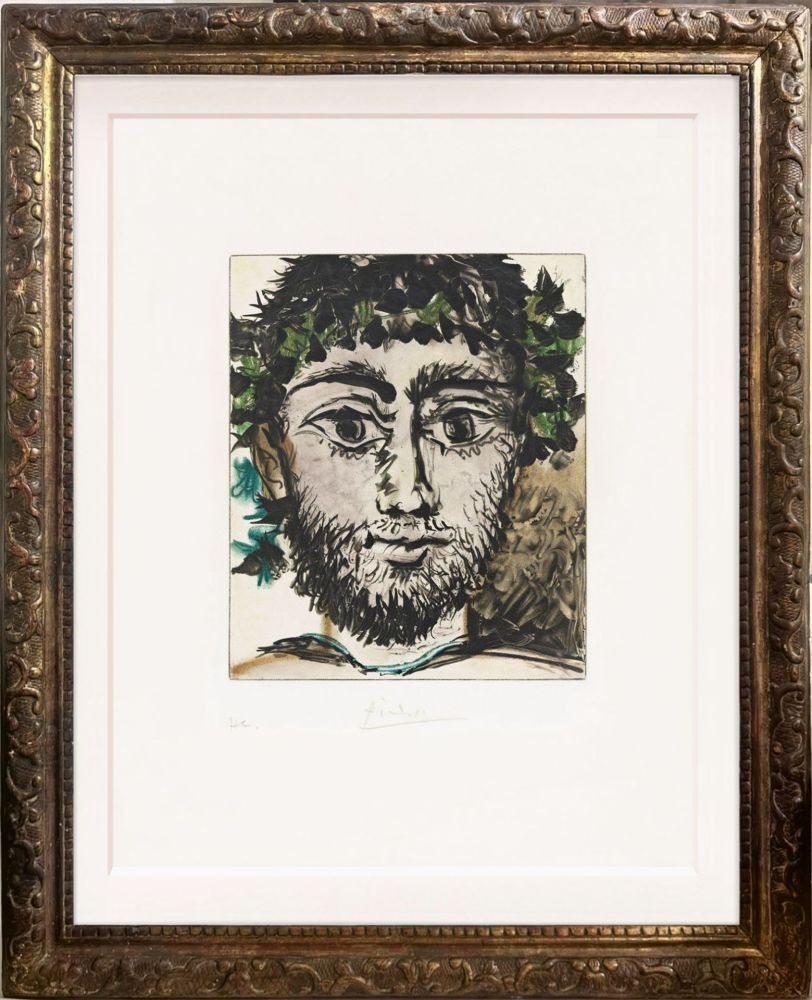 Aguatinta Picasso - Tête de faune (after)