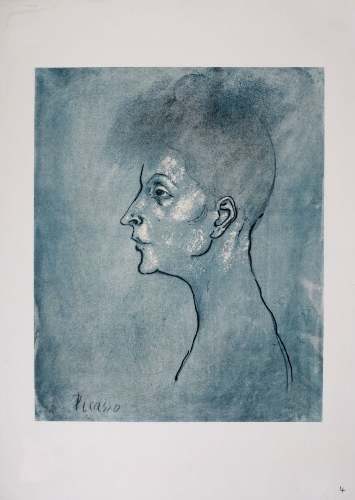 Litografía Picasso (After) - Tête de femme, 1946
