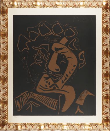 Linograbado Picasso - Tête D'Histrion (Le Danseur)
